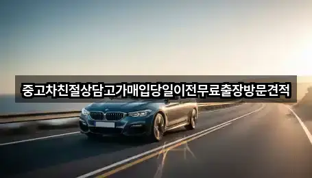 중고차친절상담고가매입당일이전무료출장방문견적