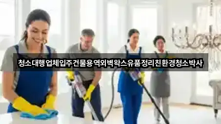 청소대행업체입주건물용역외벽왁스유품정리친환경청소박사