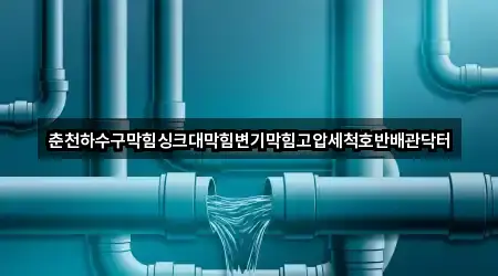 춘천하수구막힘싱크대막힘변기막힘고압세척호반배관닥터