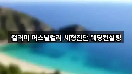 컬러미 퍼스널컬러 체형진단 웨딩컨설팅