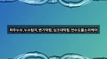파주누수,누수탐지,변기막힘,싱크대막힘,언수도물소리케어