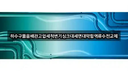 하수구뚫음배관고압세척변기싱크대세면대막힘역류수전교체