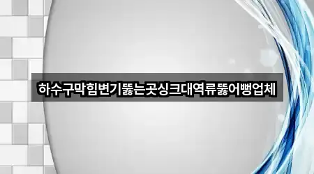 하수구막힘변기뚫는곳싱크대역류뚫어뻥업체