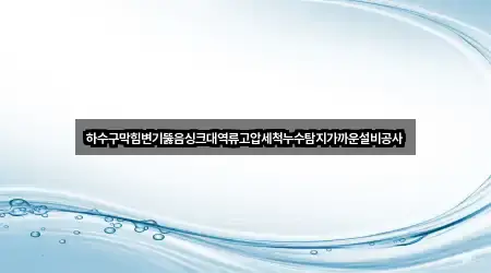 하수구막힘변기뚫음싱크대역류고압세척누수탐지가까운설비공사