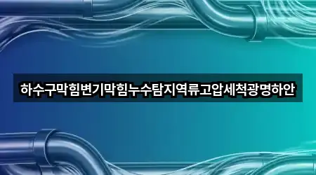 하수구막힘변기막힘누수탐지역류고압세척광명하안