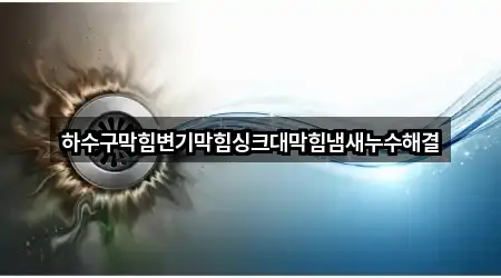 하수구막힘변기막힘싱크대막힘냄새누수해결