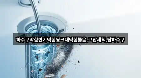 하수구막힘변기막힘씽크대막힘뚫음,고압세척,탑하수구