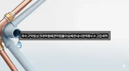 하수구막힘싱크대막힘배관막힘뚫어요배관내시경역류누수고압세척