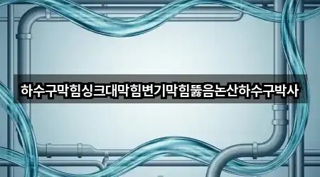 하수구막힘싱크대막힘변기막힘뚫음논산하수구박사