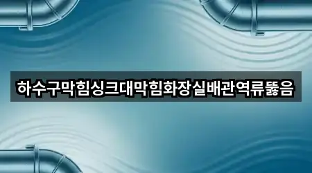 하수구막힘싱크대막힘화장실배관역류뚫음