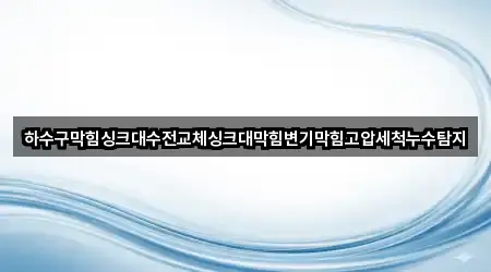 하수구막힘싱크대수전교체싱크대막힘변기막힘고압세척누수탐지