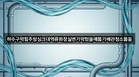 하수구막힘주방싱크대역류화장실변기막혔을때뚫기배관청소뚫음