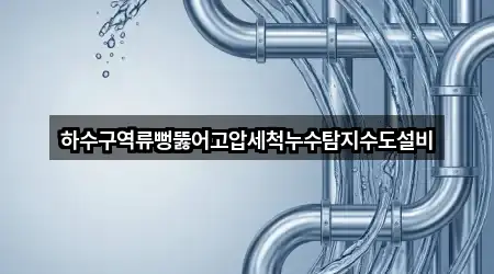 하수구역류뻥뚫어고압세척누수탐지수도설비