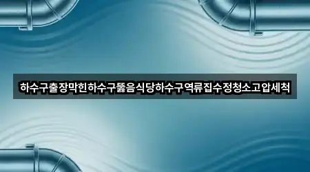 하수구출장막힌하수구뚫음식당하수구역류집수정청소고압세척