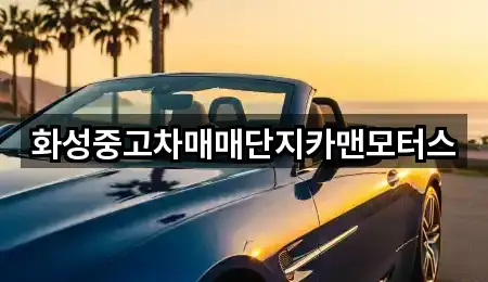 경기 화성시 중고차 5곳 위치 모음