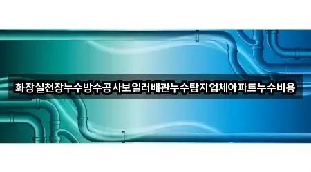 화장실천장누수방수공사보일러배관누수탐지업체아파트누수비용