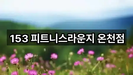 153 피트니스라운지 온천점