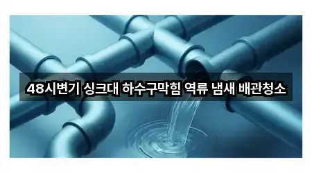 48시변기 싱크대 하수구막힘 역류 냄새 배관청소