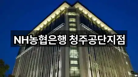 바로 한눈에: 청주 송정동 대출 5곳